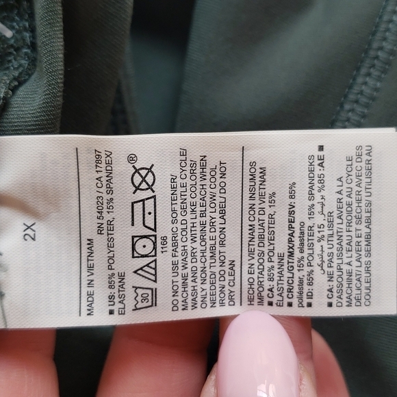 Old Navy High-Waisted PowerPress 7/8 Length Green Leggings - Size 3X - Picture 7 of 7